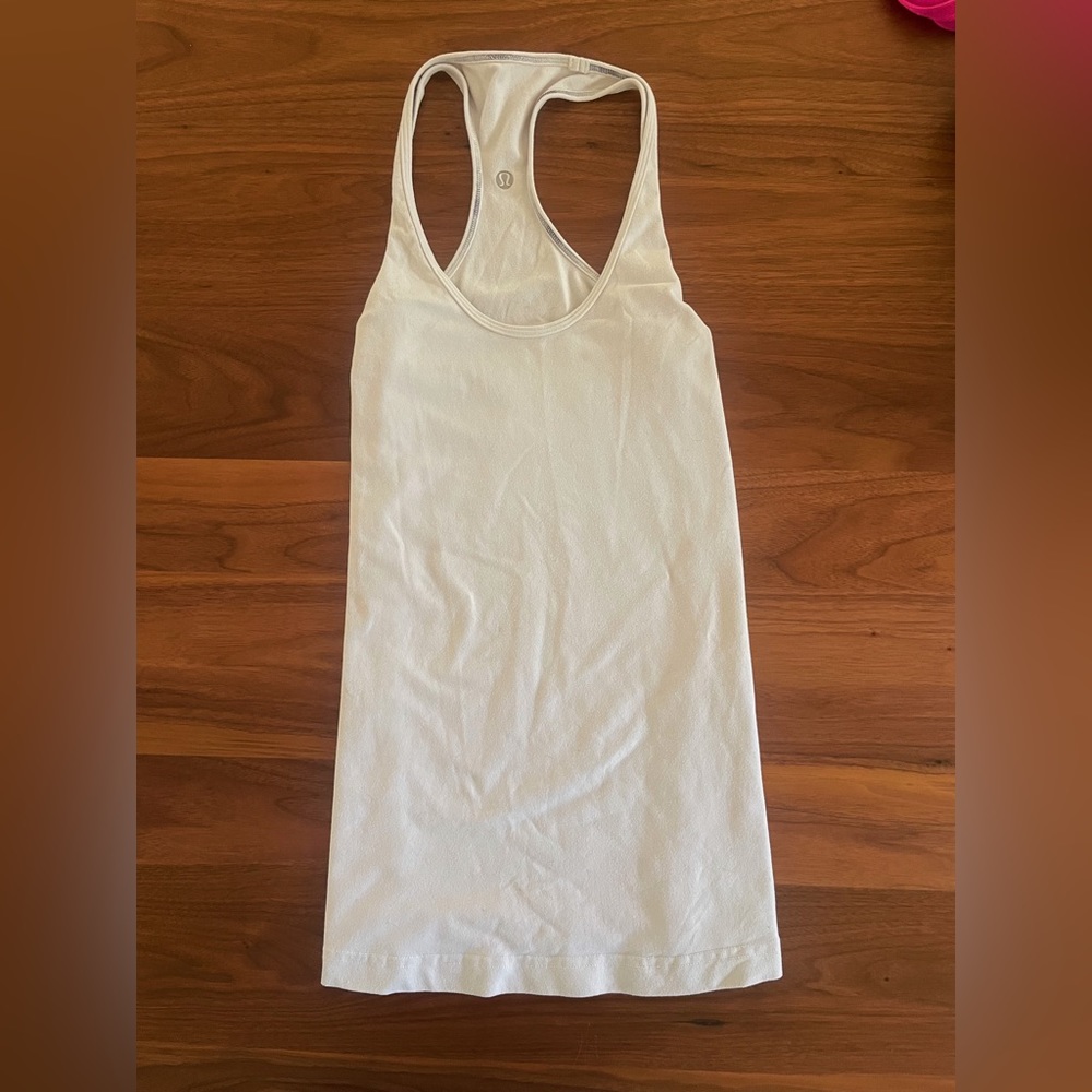 Rare Lululemon Raceback tank top, white